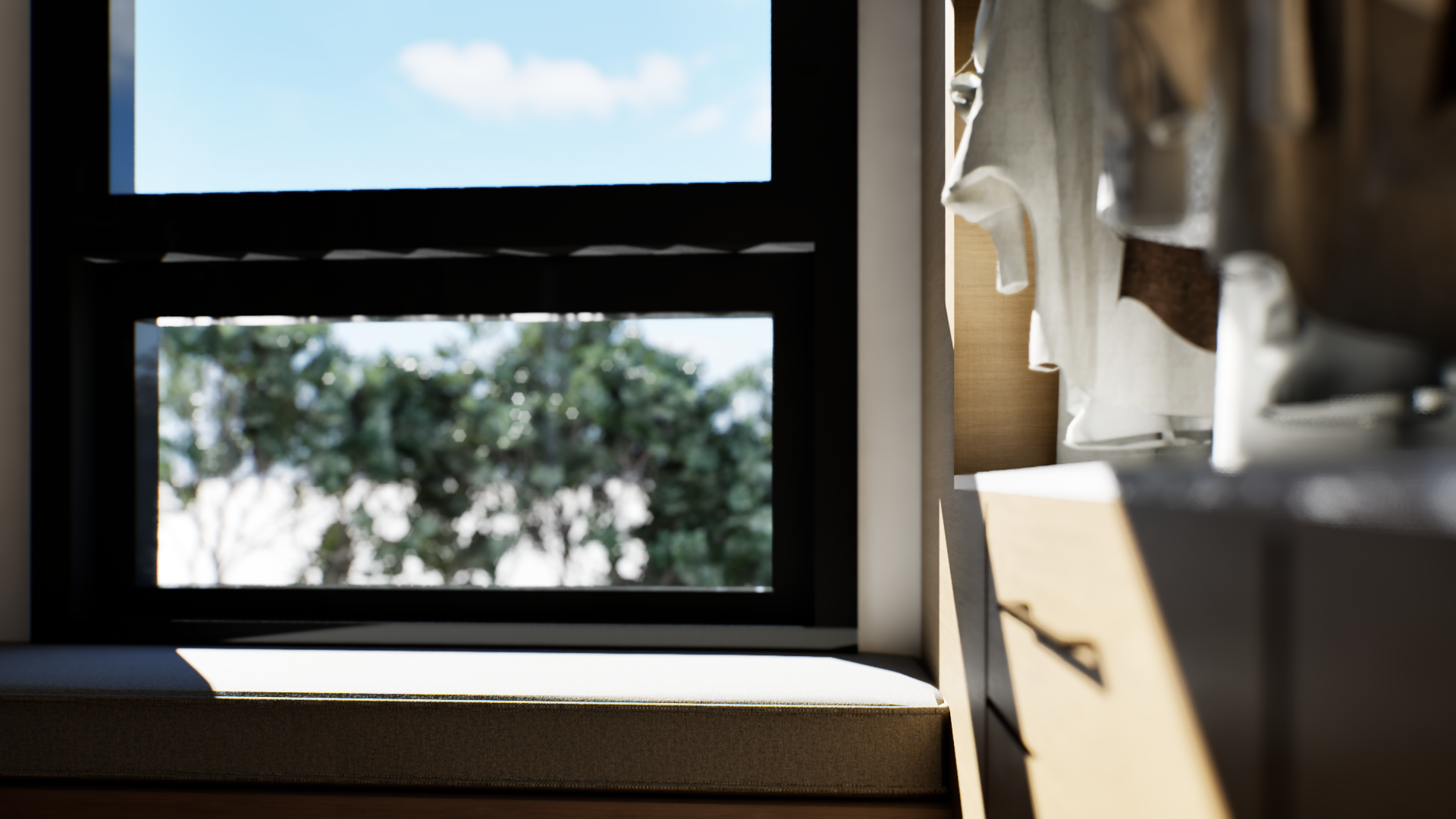 Ventana de PVC con Apertura Proyectante para Walk-in Closet: Ventilación Controlada y Máxima Luz sin Humedad