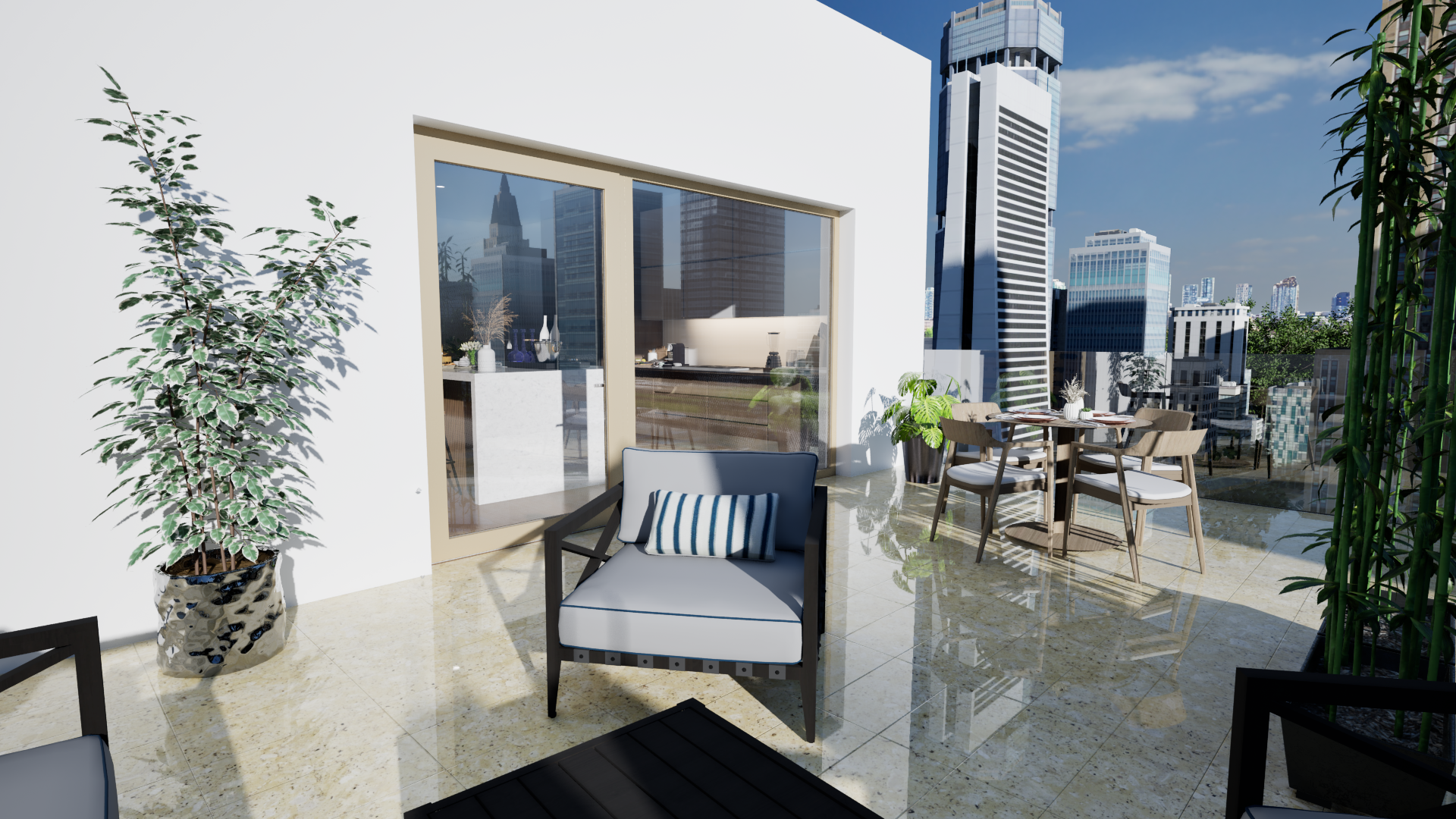 Penthouse CDMX: adiós al calor y ruido con PVC serie 4500 | Color Clay 20 años de garantía imagen carrusel 3