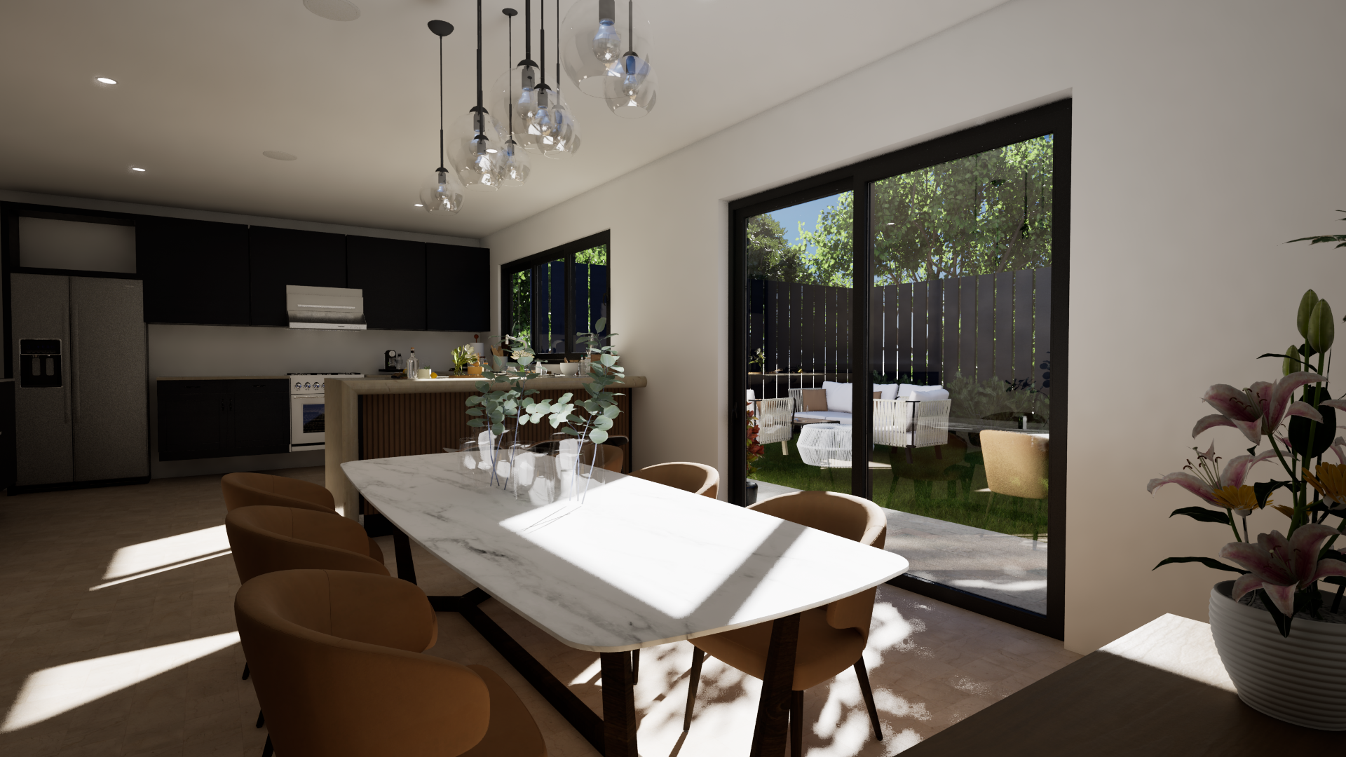 Remodelación de cocina con ventanas corredizas PVC pocket | Jet Black imagen carrusel 2