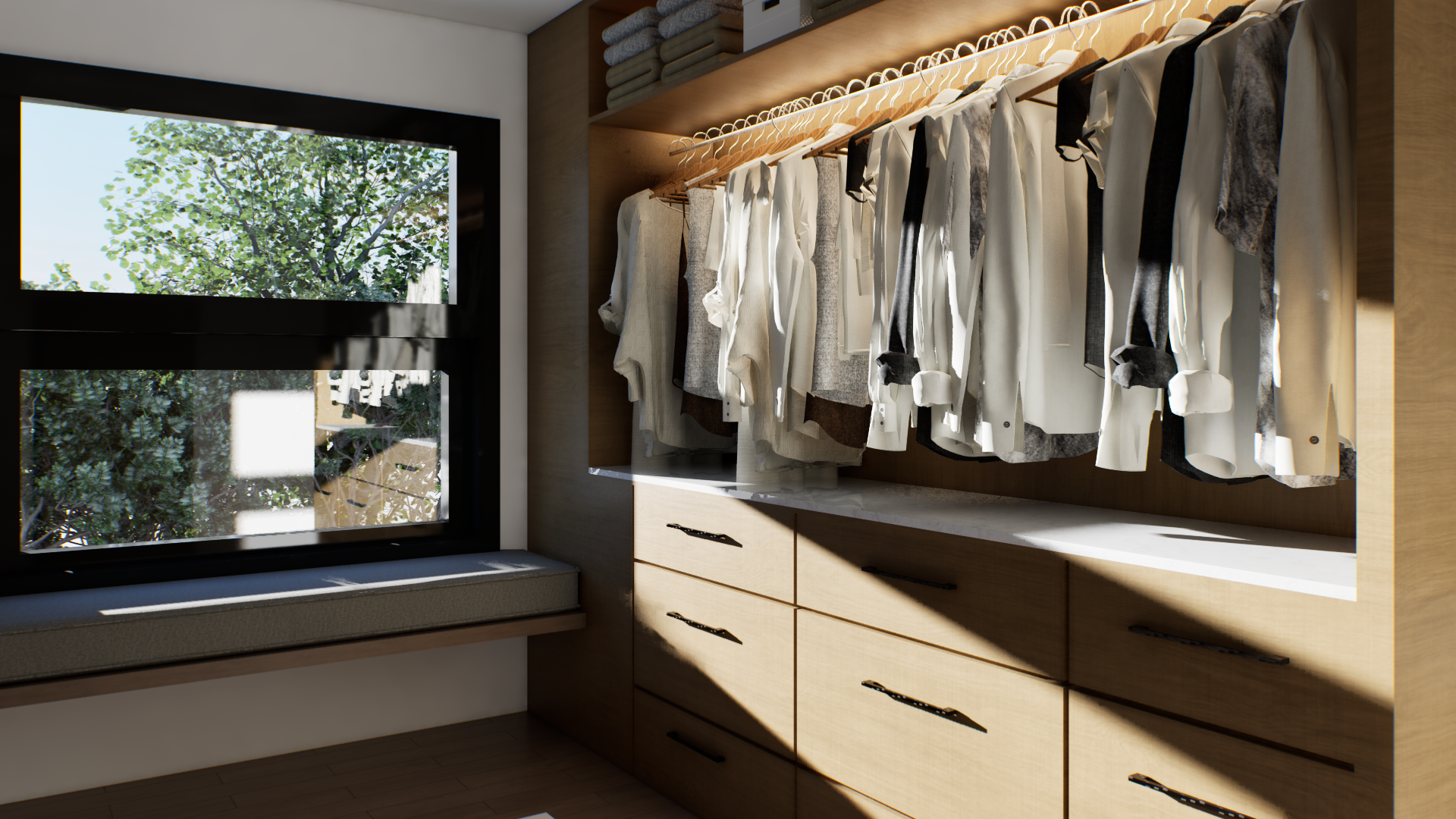 Ventana de PVC con Apertura Proyectante para Walk-in Closet: Ventilación Controlada y Máxima Luz sin Humedad imagen carrusel 1